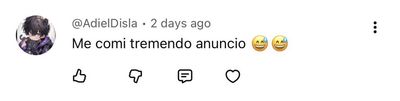 Comentario: Me comí tremendo anuncio